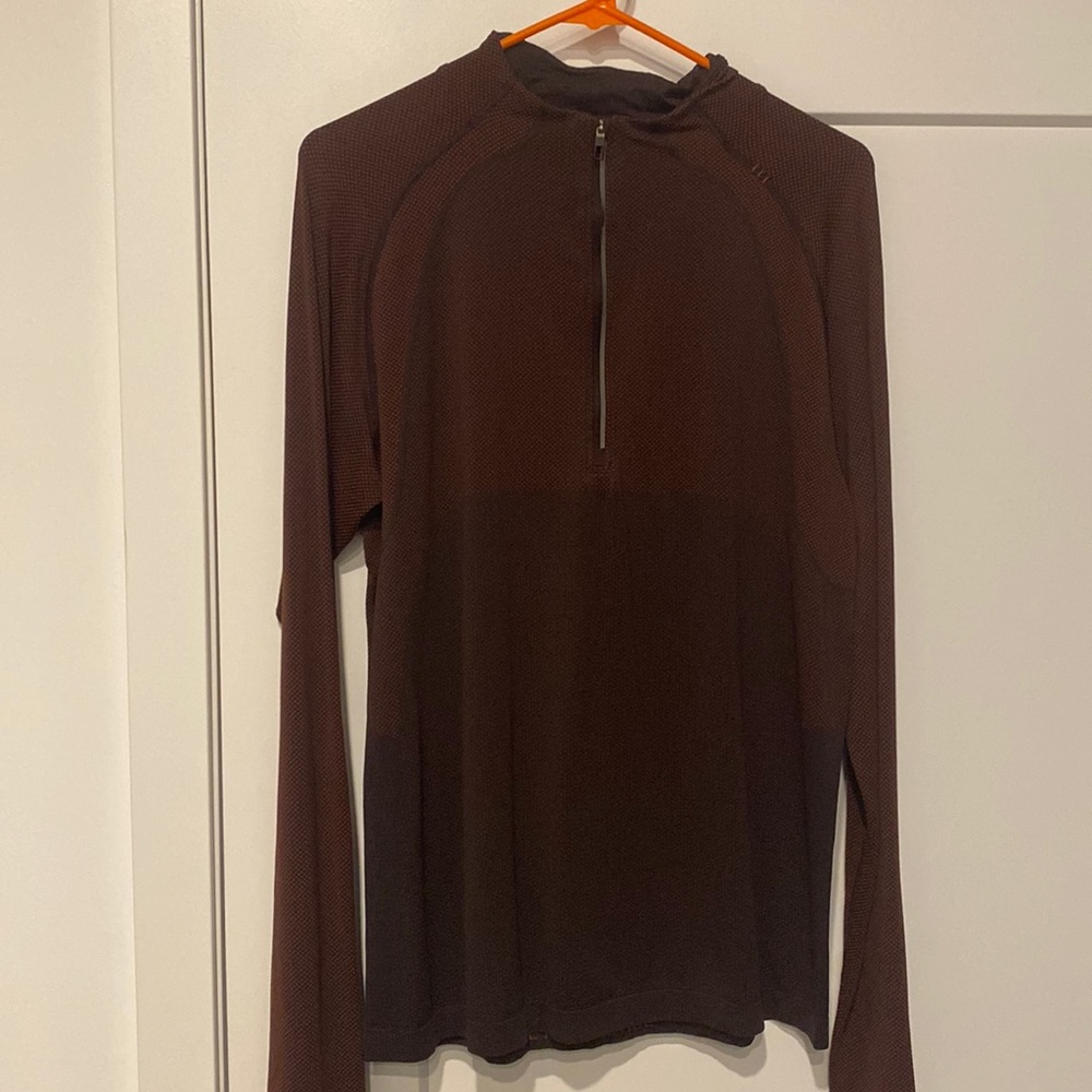 Men’s Lululemon Metal Vent Tech Quarter Zip Burgundy